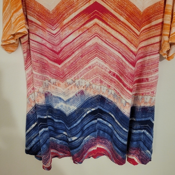 Rose + Olive chevron tunic top size 3X - Picture 4 of 11